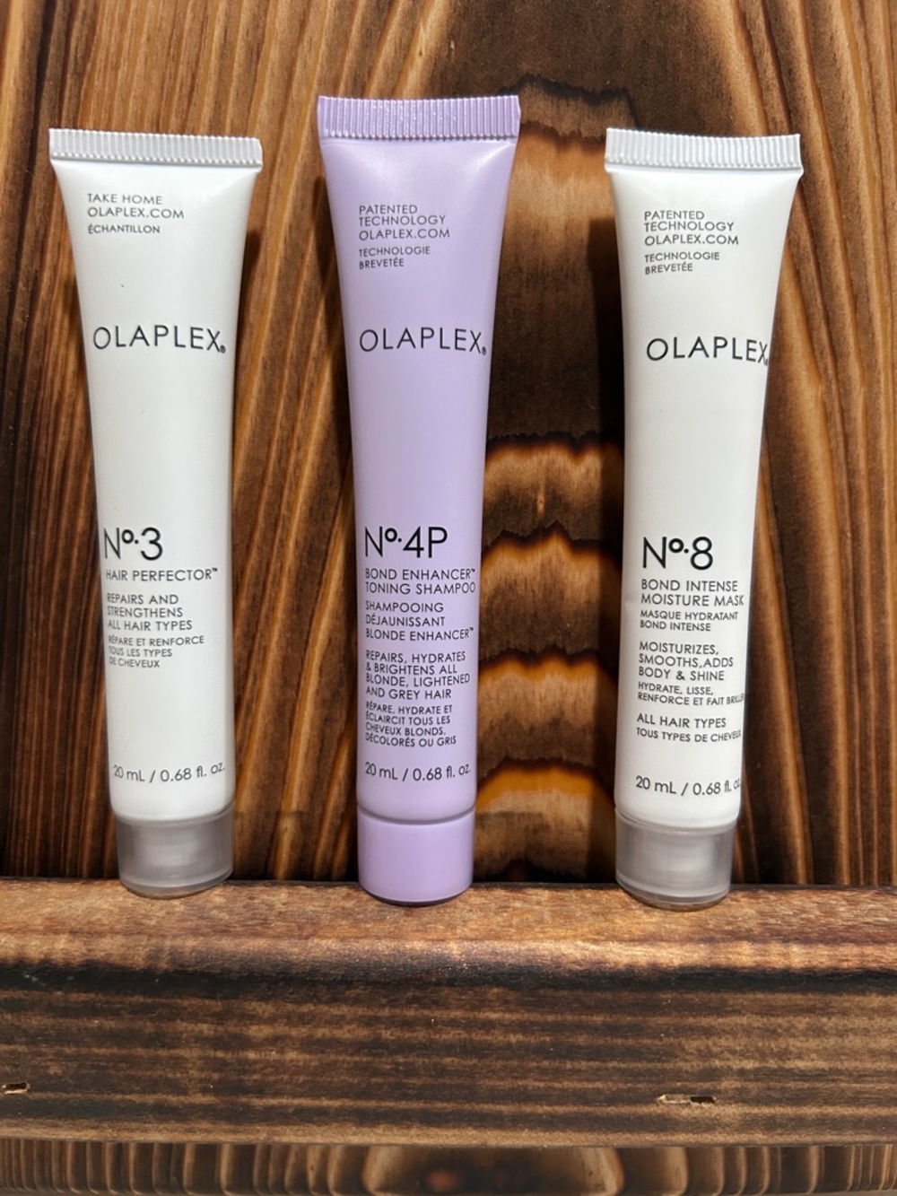 OLAPLEX Travel Trio - White & Lavender Mini Tubes